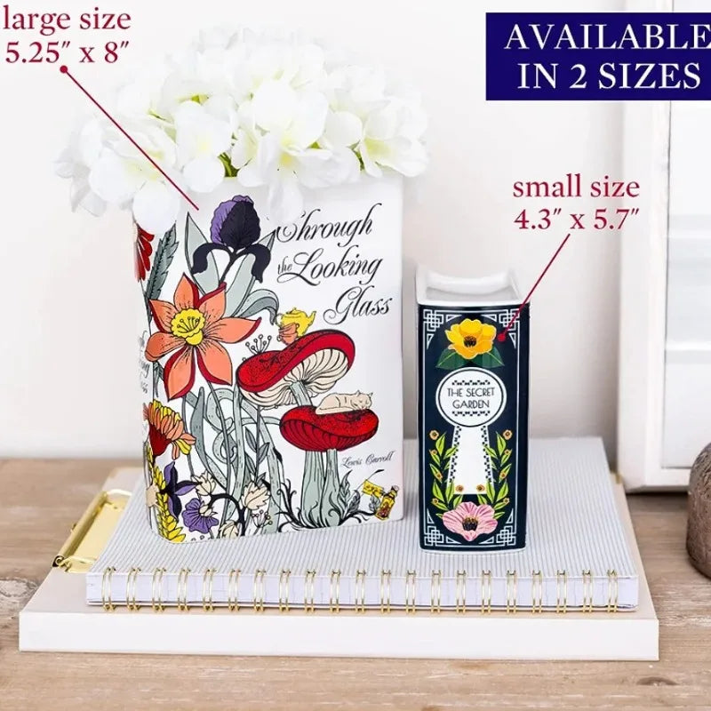 Ceramic Book Vase & Cachepot