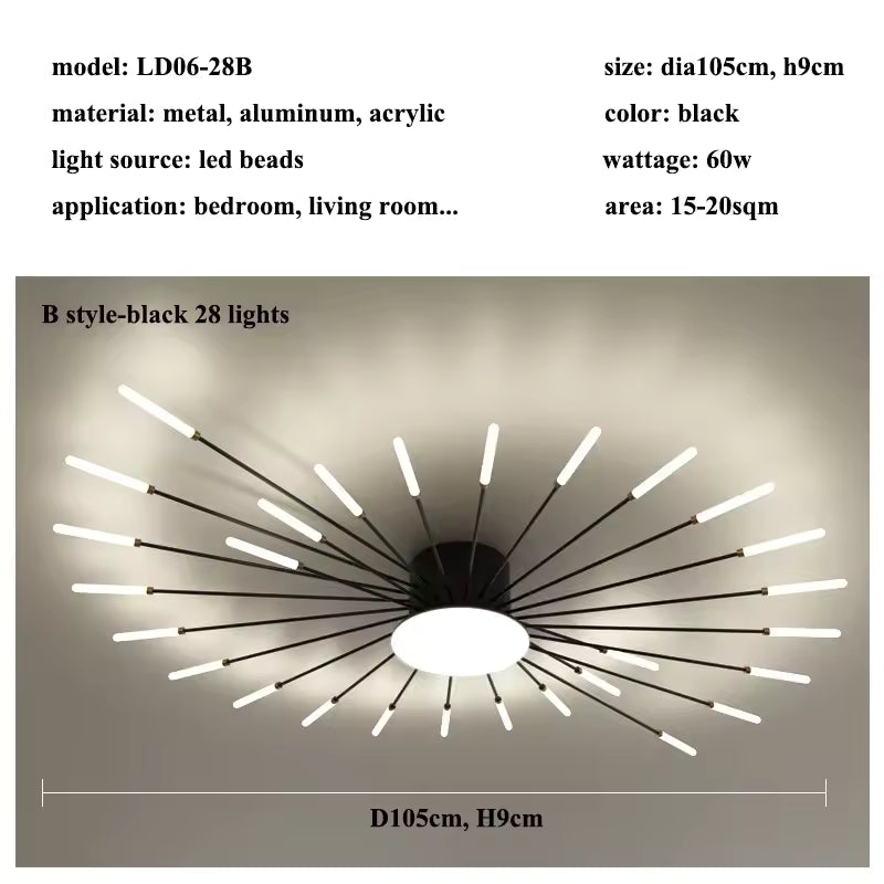 Firework LED Ceiling Chandelier