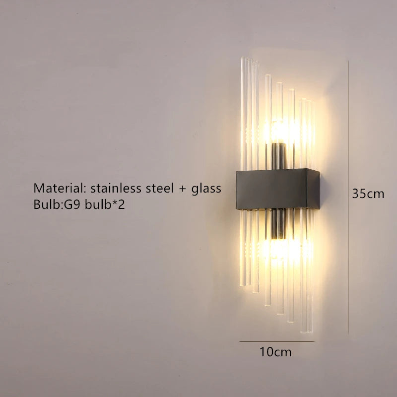 Light Luxury Gold LED Wall Sconce for Living Room, Bedroom & Stairs