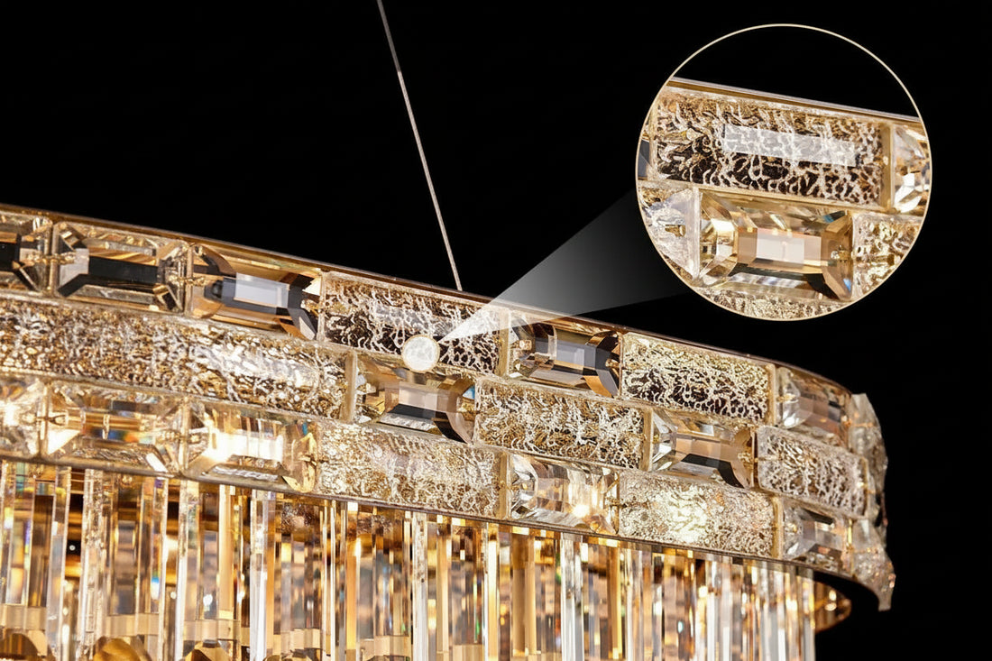 Modern Gold Crystal Chandelier