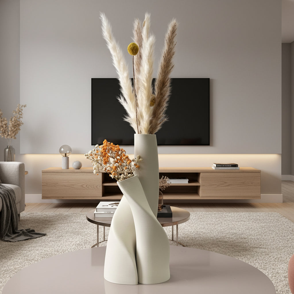 Sculptural Double Vase Set (2 Pieces)