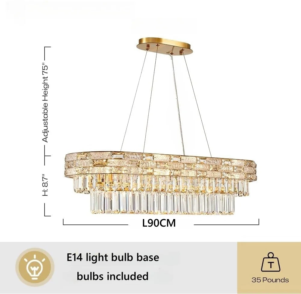 Modern Gold Crystal Chandelier