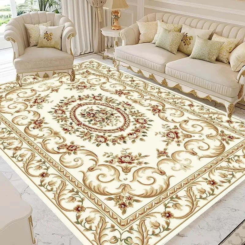 Floral Area Rug | Soft Flannel Carpet for Living Room, Bedroom & Hallway