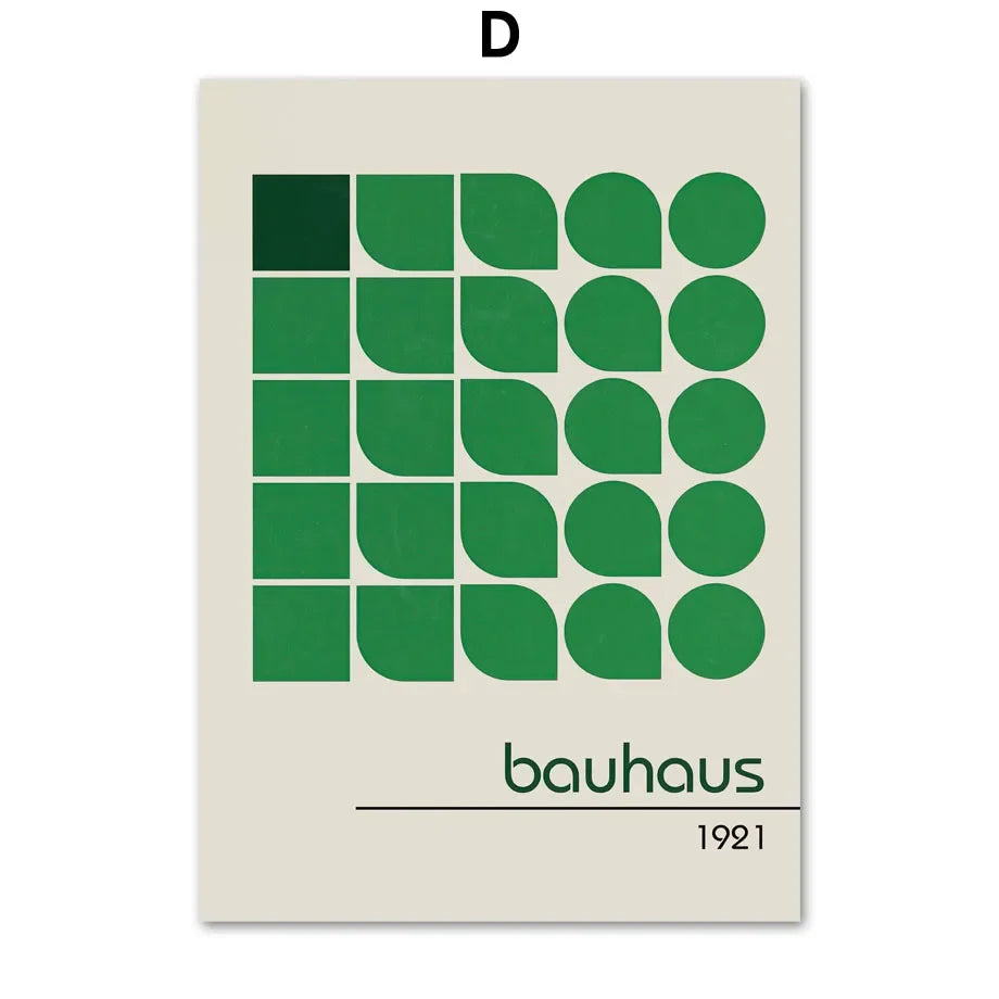 Abstract Bauhaus Canvas Wall Art Print