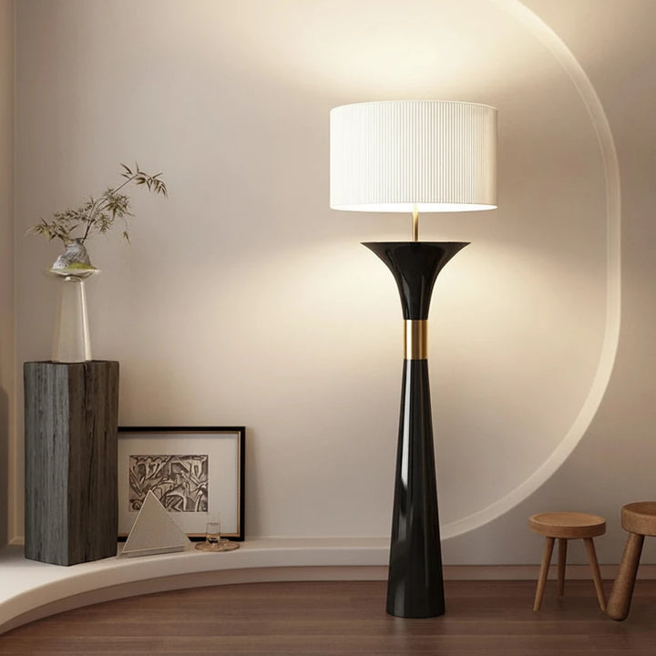Modern Fabric Floor Lamp with Iron Base