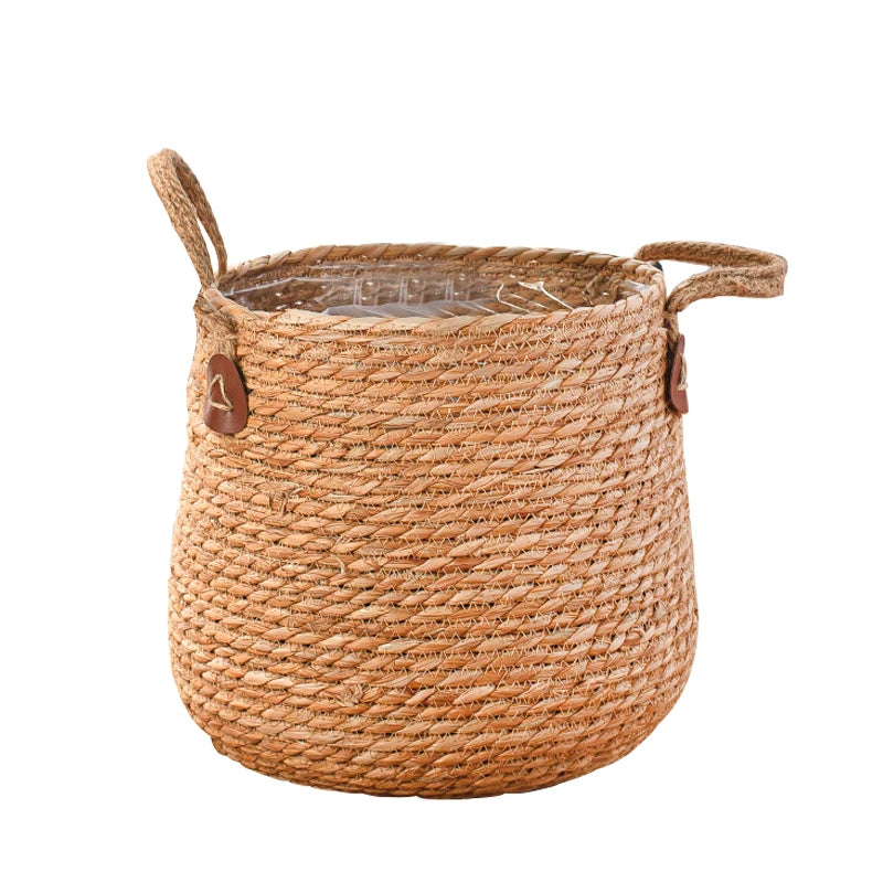 Rattan Woven Floor Planter Basket