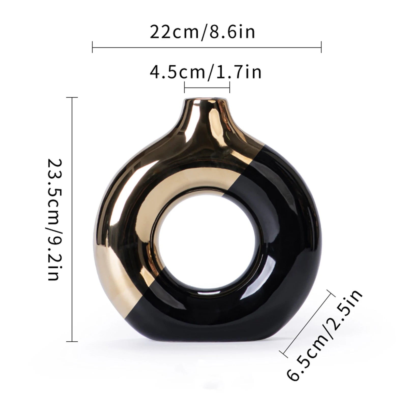 Luxury Ceramic Vase – Modern Gloss Finish, S/M/L