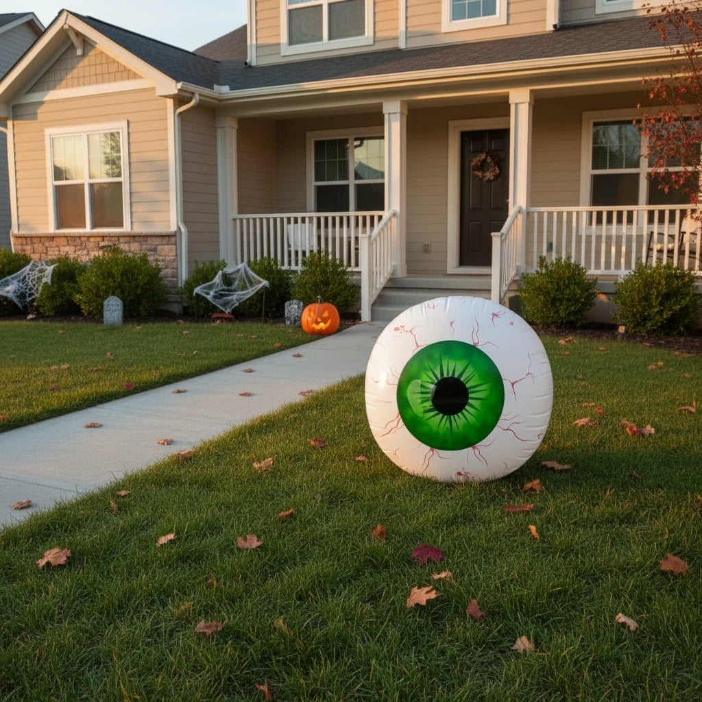 Halloween Inflatable Bloodshot Eyeball Decoration
