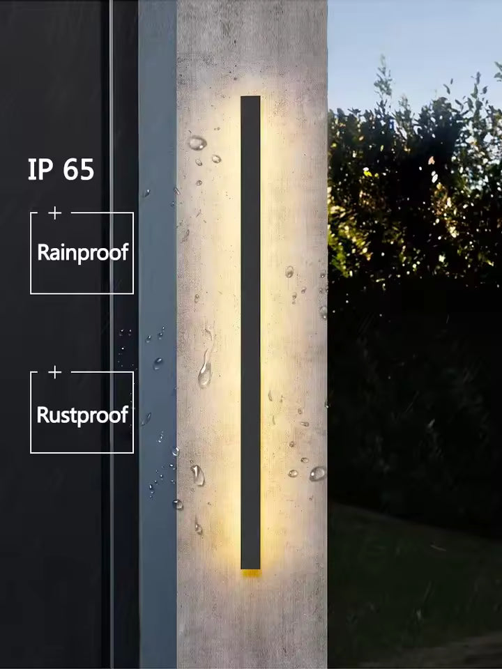 Outdoor Waterproof LED Strip Wall Lamp for Porch, Garden & Hallway