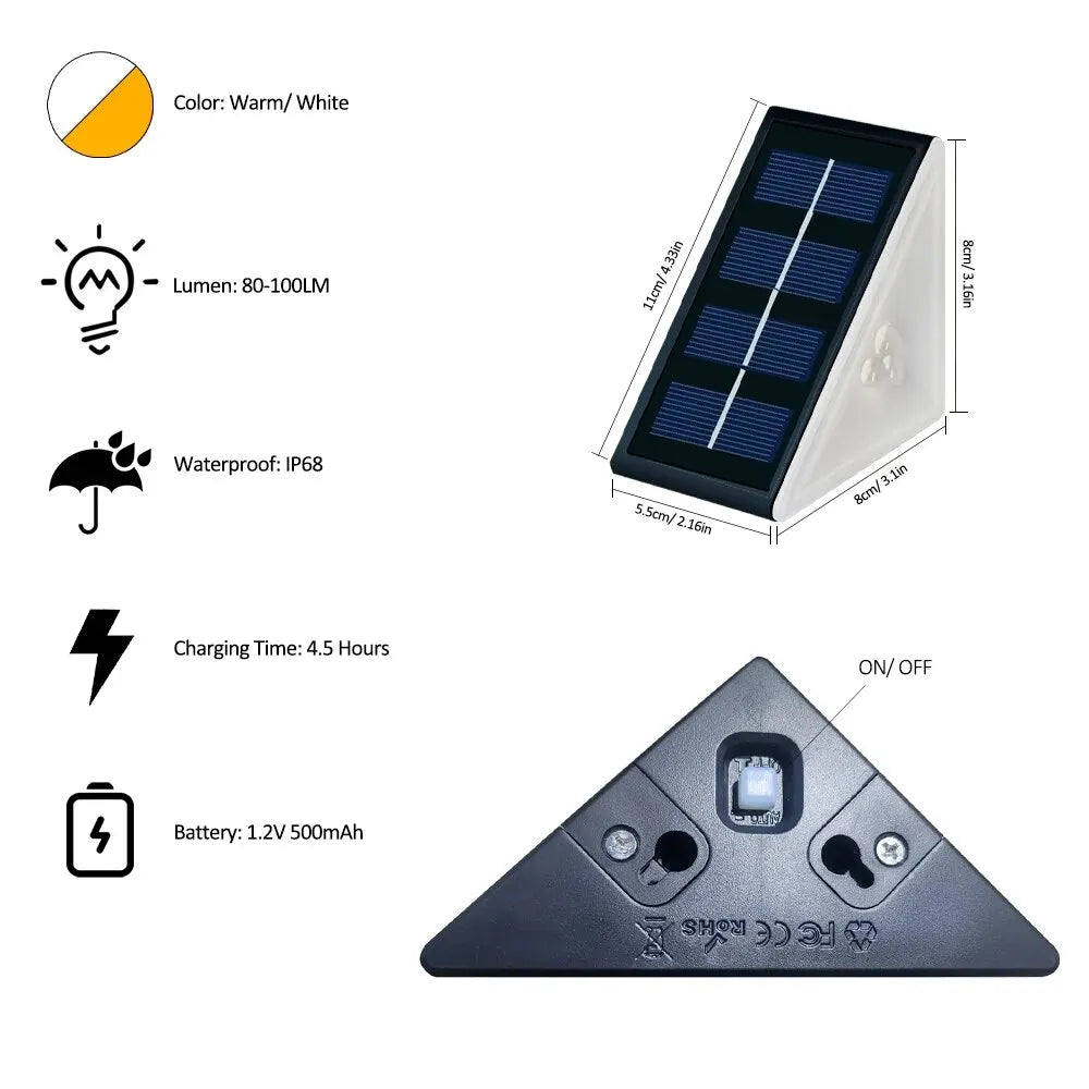 Solar Step Light – IP67 Waterproof