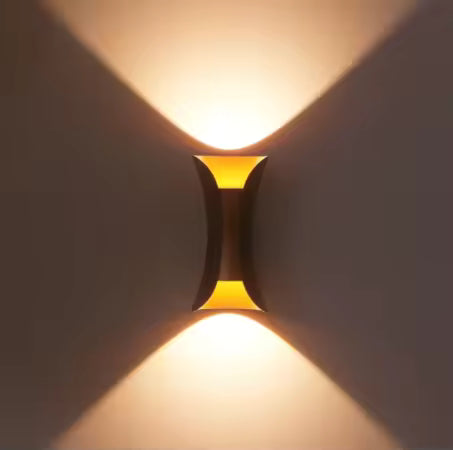 LED Outdoor Wall Light – 6W IP65 Waterproof, Modern Black, Warm & Cool White