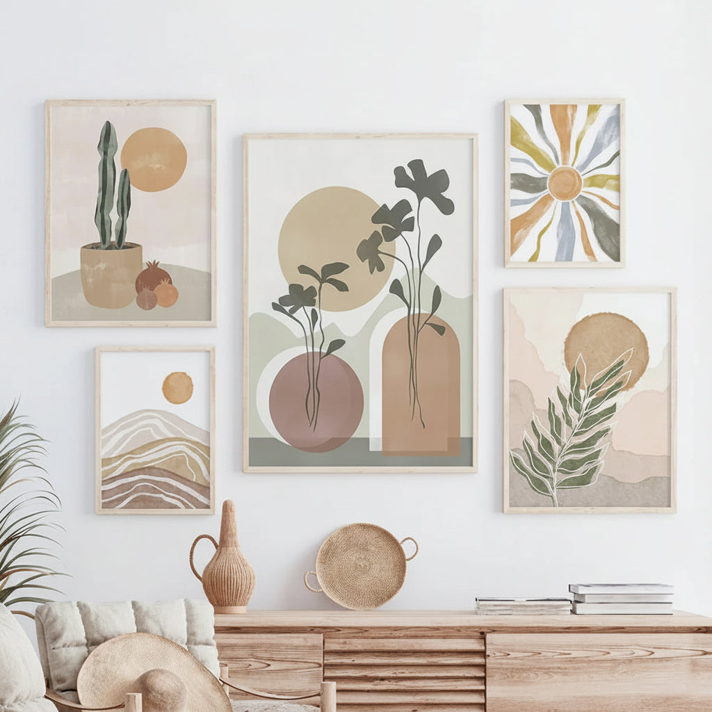 Botanical & Geometric Canvas Wall Art
