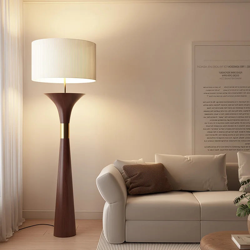 Modern Fabric Floor Lamp with Iron Base