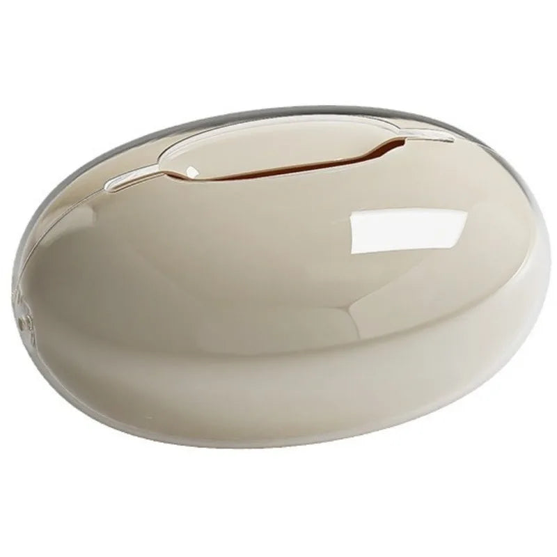 Pebble-Shape Porcelain Tissue Box – Modern Table Décor