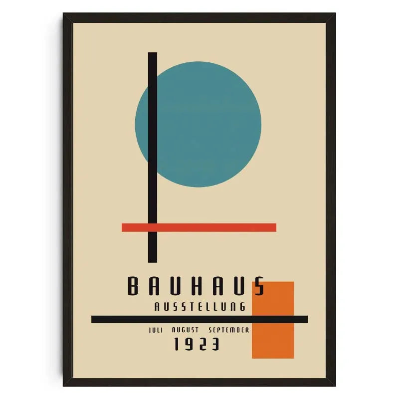 Mid-Century Modern Bauhaus Abstract Geometric Wall Art