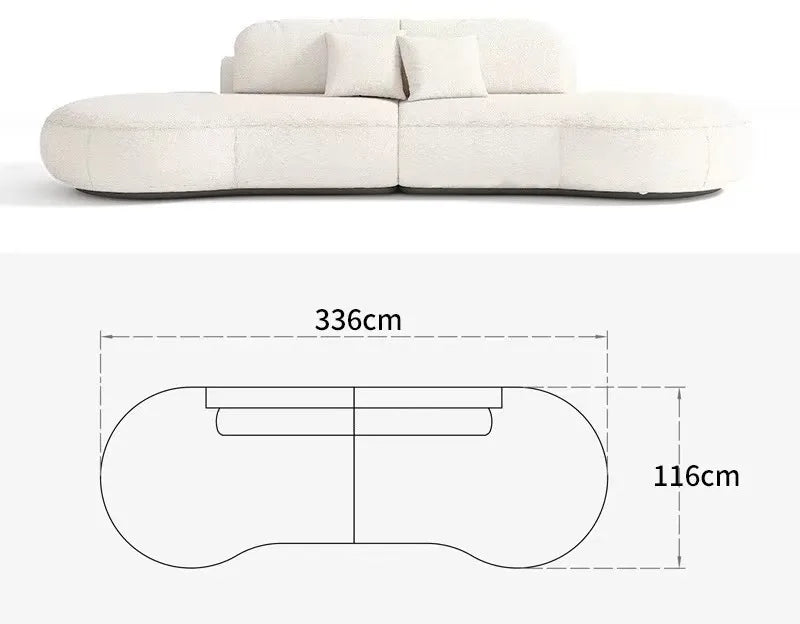 Modern U-Shaped Fabric Sofa