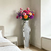 Luxury Silver Mirrored Floor Vase