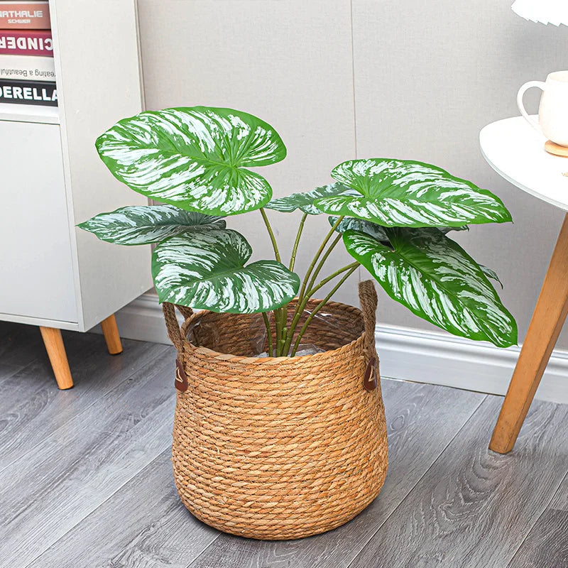 Rattan Woven Floor Planter Basket