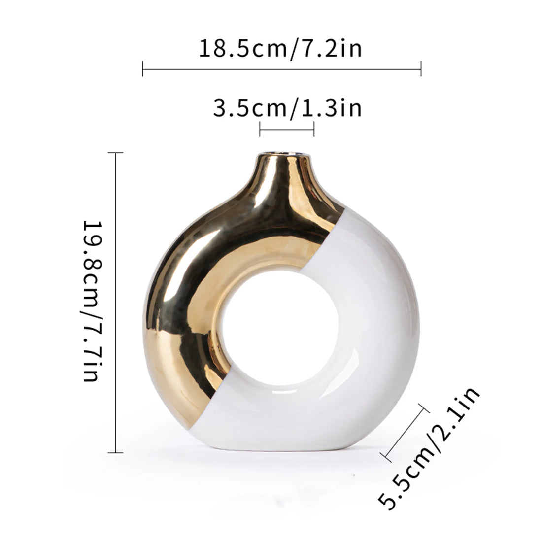 Luxury Ceramic Vase – Modern Gloss Finish, S/M/L