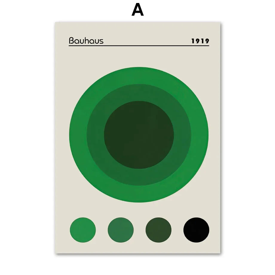 Abstract Bauhaus Canvas Wall Art Print