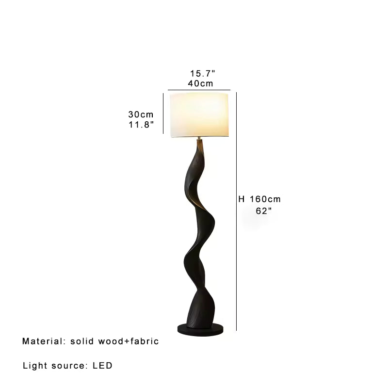 Modern Wooden LED Floor Lamp
