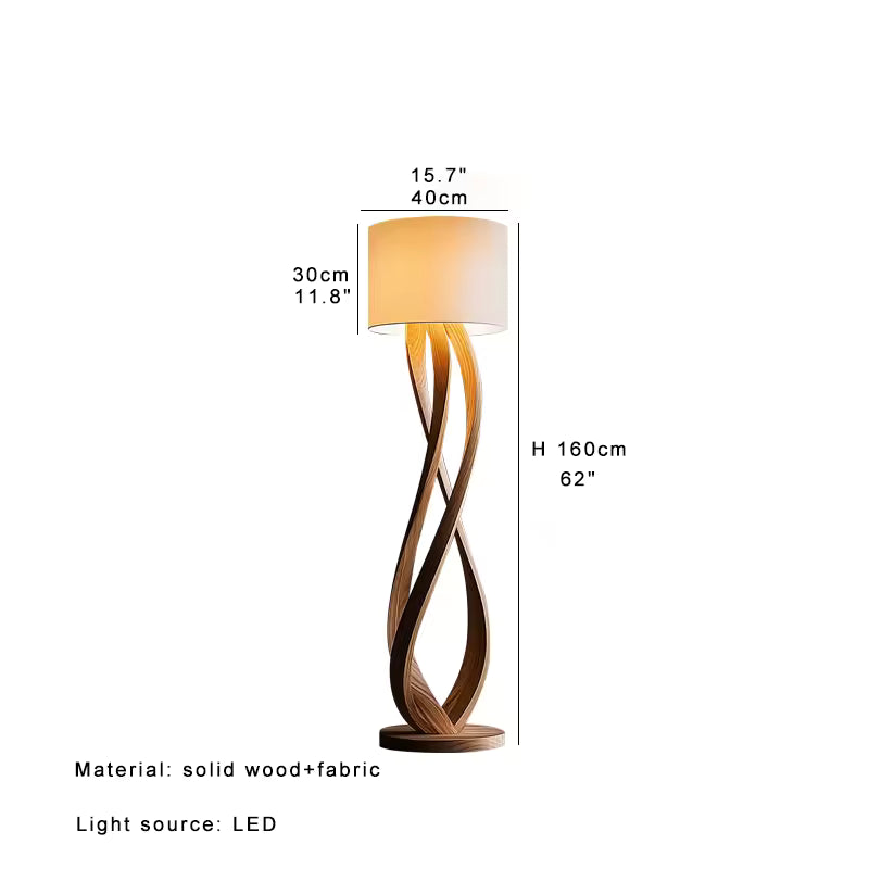 Modern Wooden LED Floor Lamp