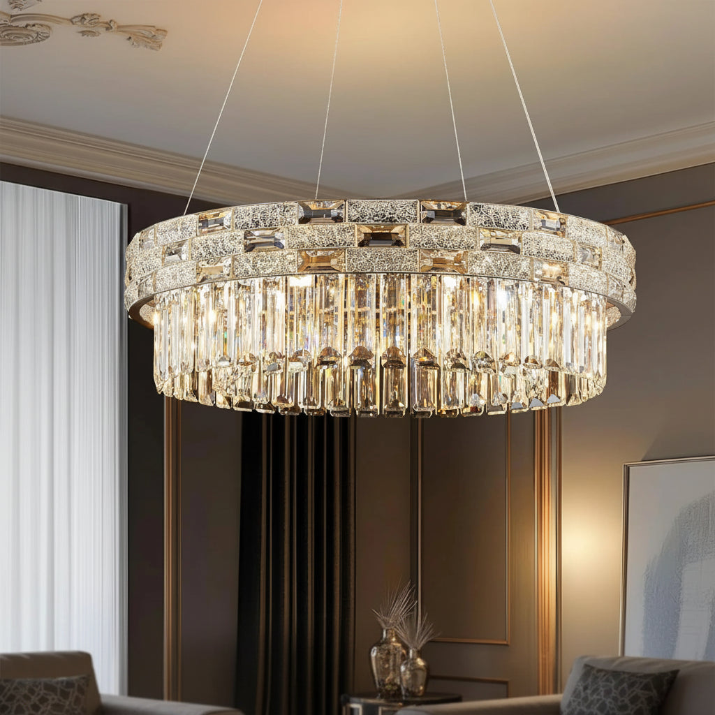 Modern Gold Crystal Chandelier