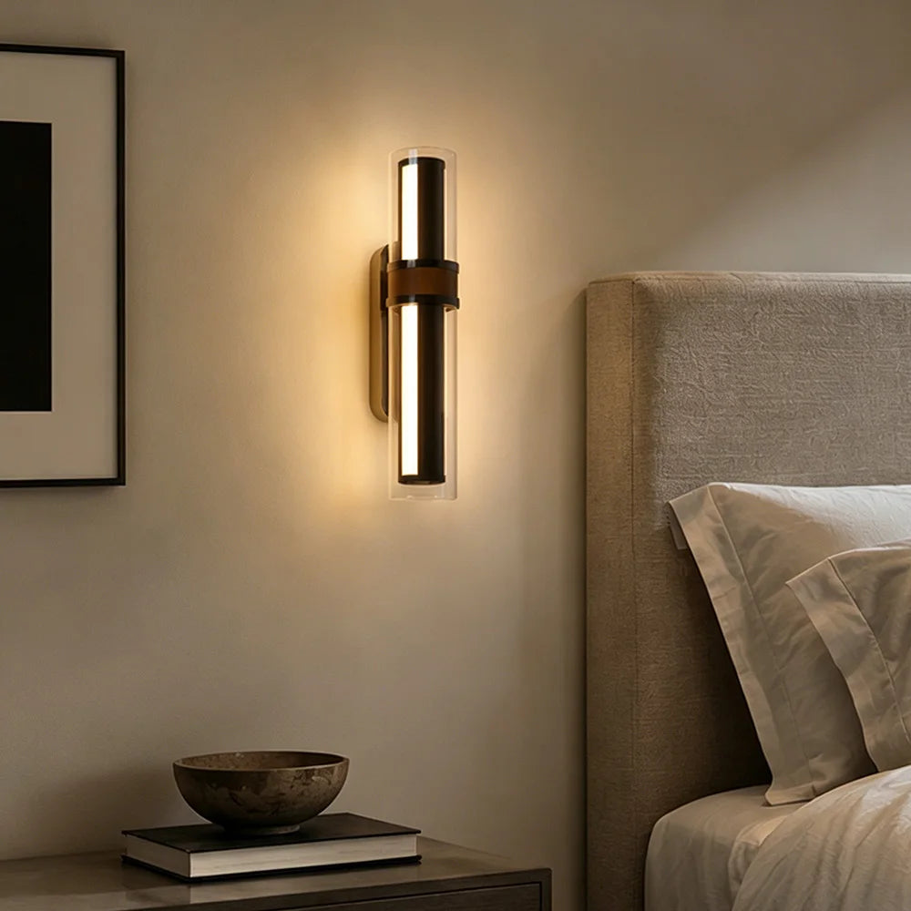 Black Minimalist LED Wall Lamp – Modern Strip Light