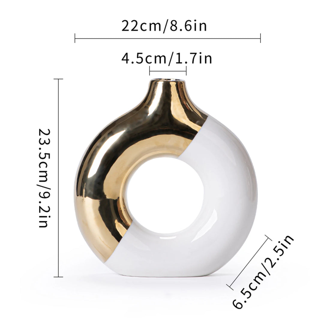 Luxury Ceramic Vase – Modern Gloss Finish, S/M/L