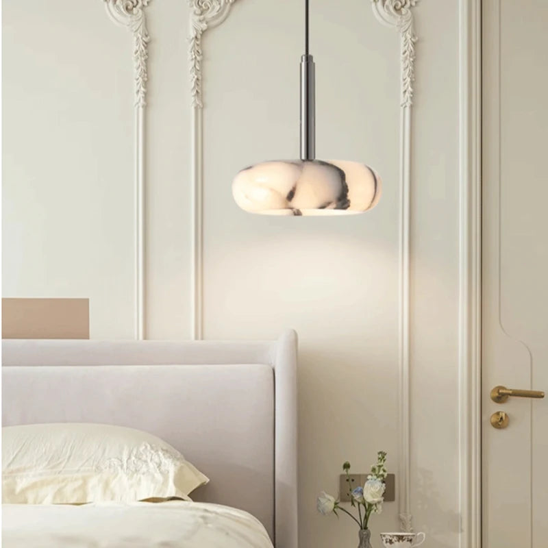 Luxury Black Stone-Style Pendant Light