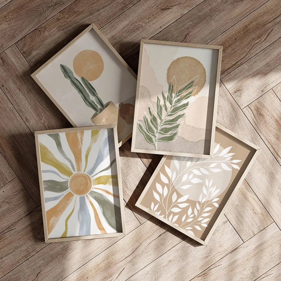Botanical & Geometric Canvas Wall Art