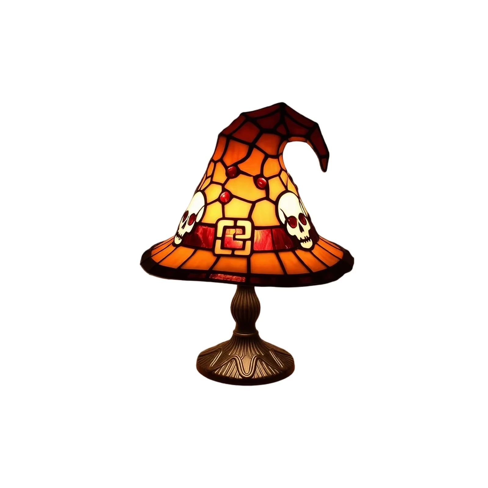 Resin Witch Hat Night Light | USB Powered Halloween Table Lamp