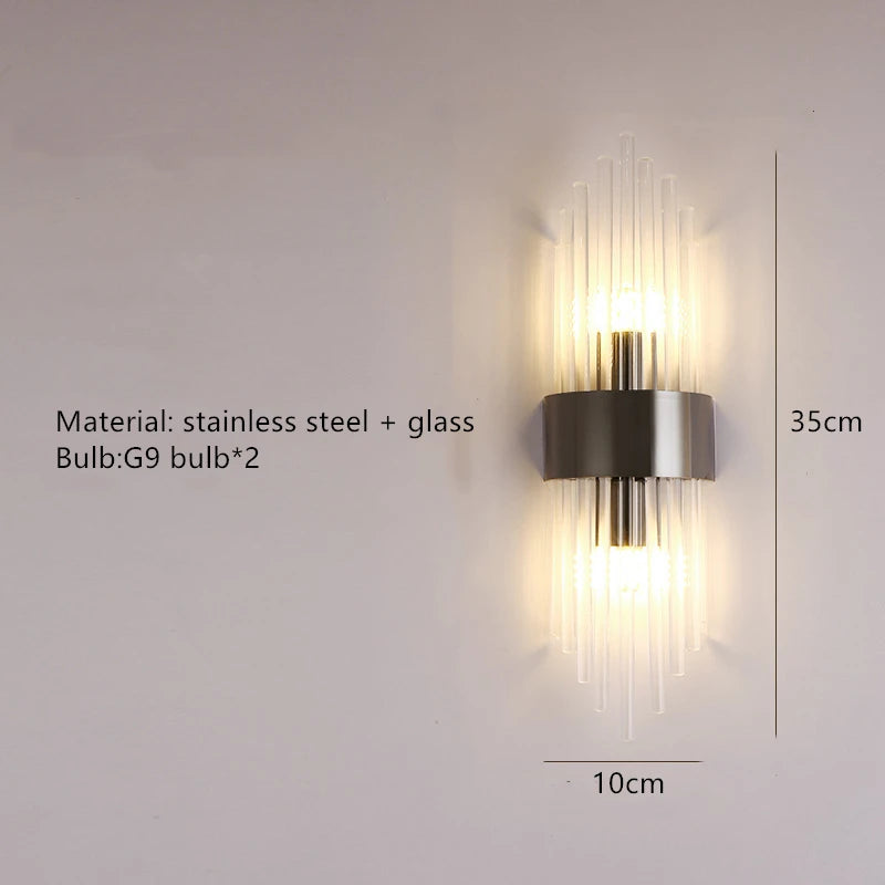 Light Luxury Gold LED Wall Sconce for Living Room, Bedroom & Stairs