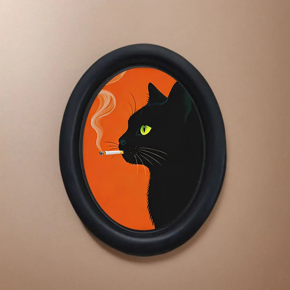 Black Cat Framed Mini Wall Art