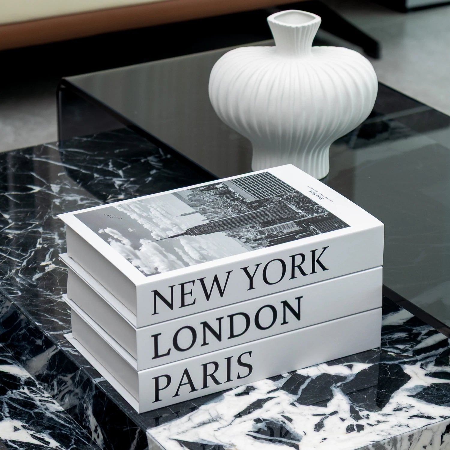 Decorative Fake Book Box – Modern Home Décor Storage Ornament