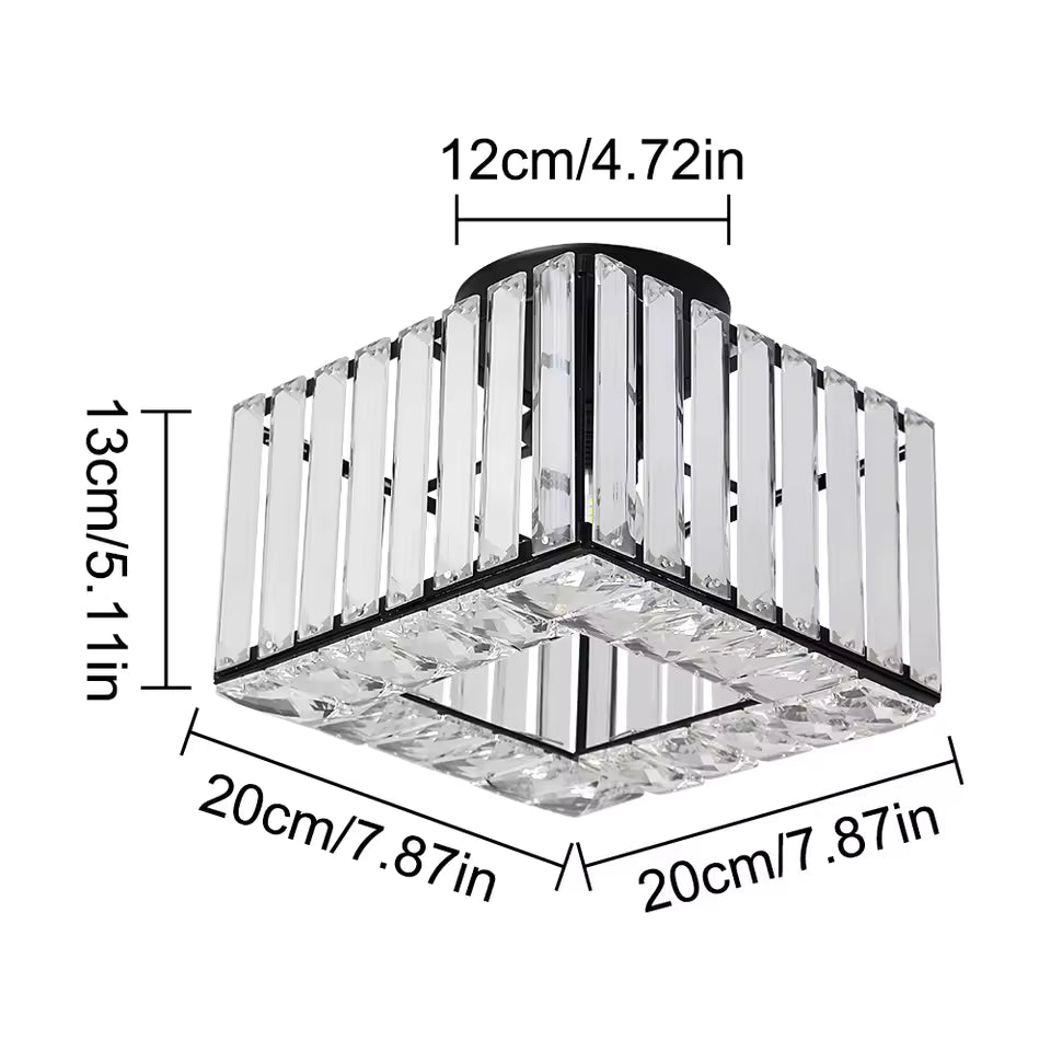 Modern Crystal Flush Mount Chandelier