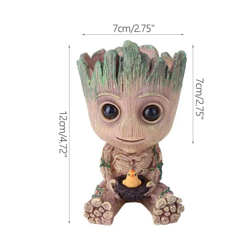 Groot Tree Figure Planter Vase | Desk Organiser & Pen Holder