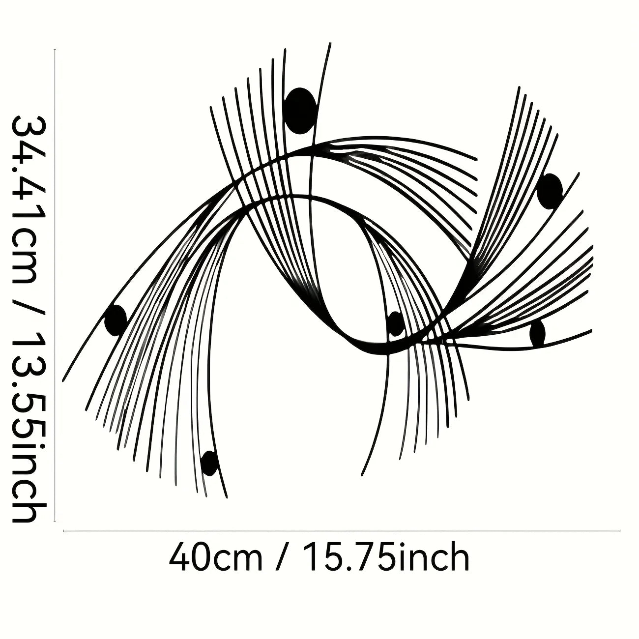 Abstract Geometric Metal Wall Art | Minimalist Linear Sculpture
