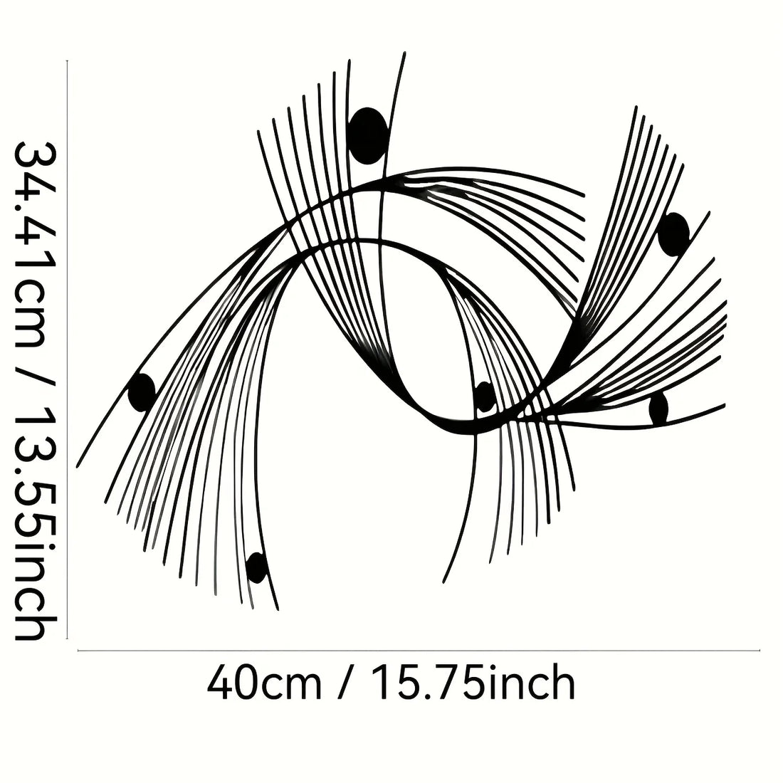 Abstract Geometric Metal Wall Art | Minimalist Linear Sculpture