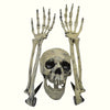 Skeleton Skull & Hand Garden Ground Stakes | Halloween Yard Decor