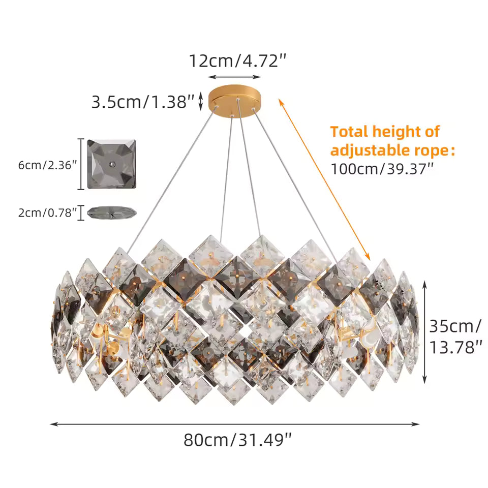Modern Crystal Chandelier Pendant Light