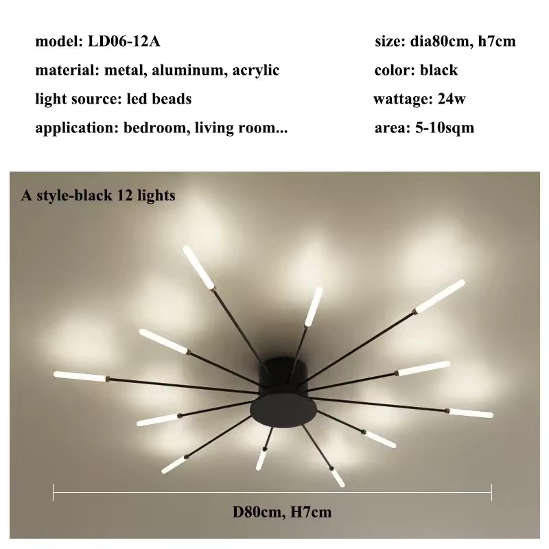 Firework LED Ceiling Chandelier