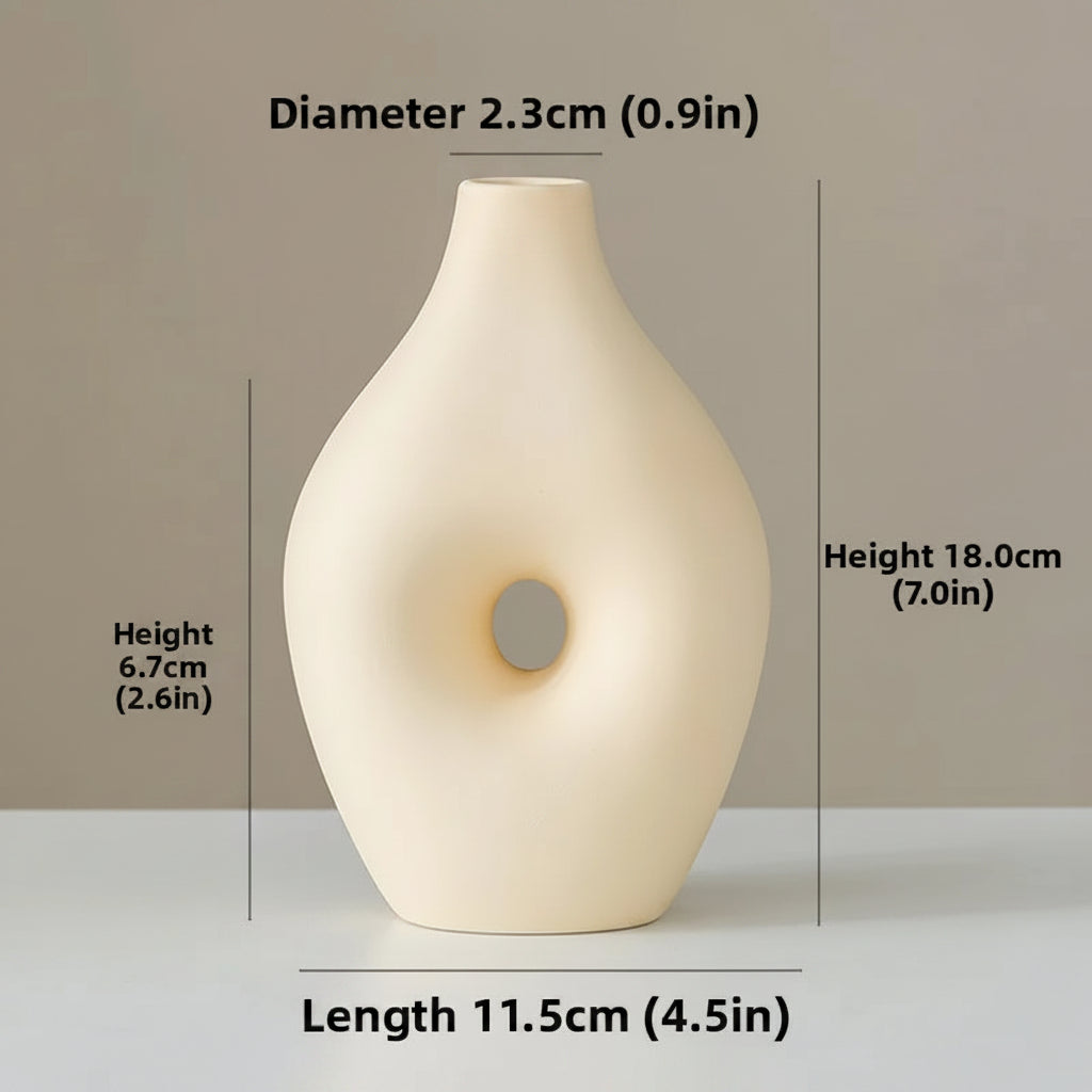 Nordic White Ceramic Decorative Vase