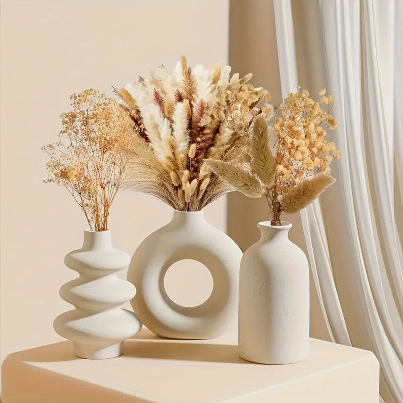 Ceramic Bohemian Vase Set of 3