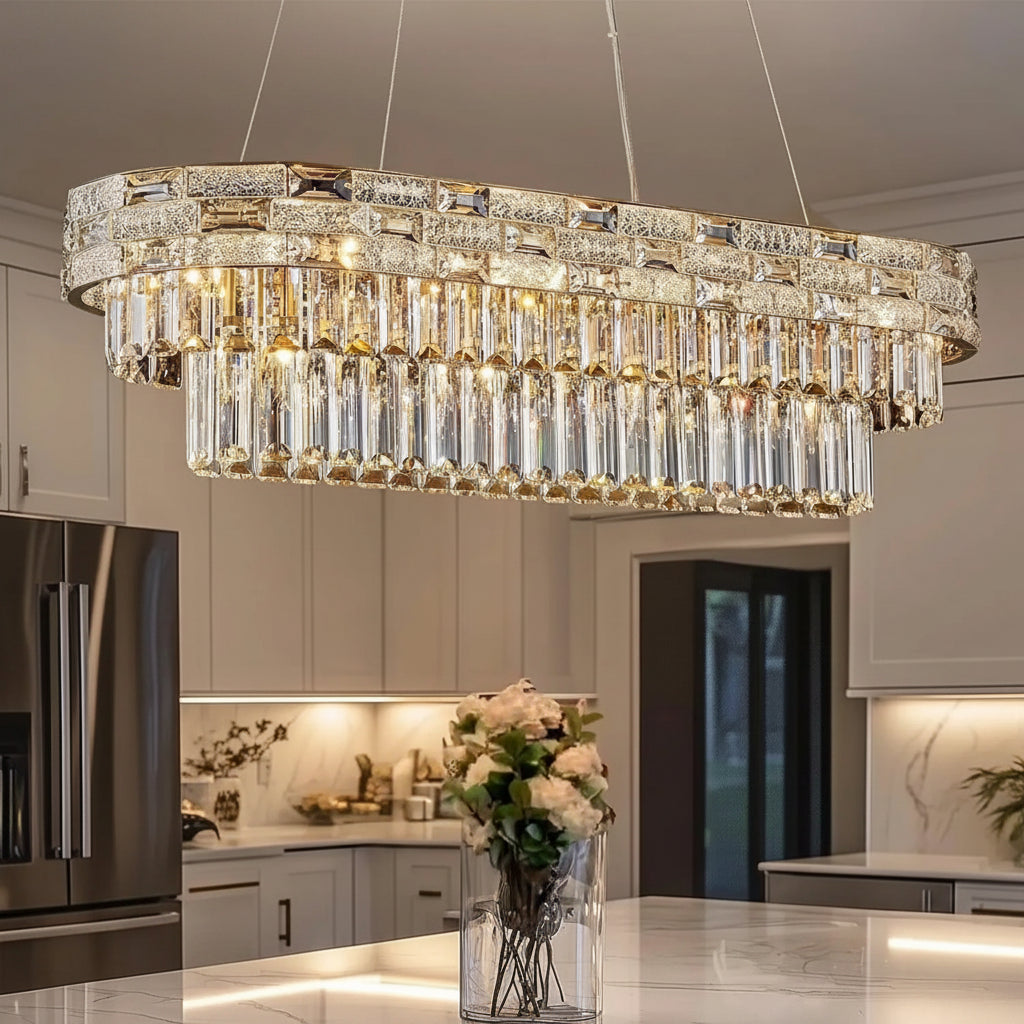 Modern Gold Crystal Chandelier