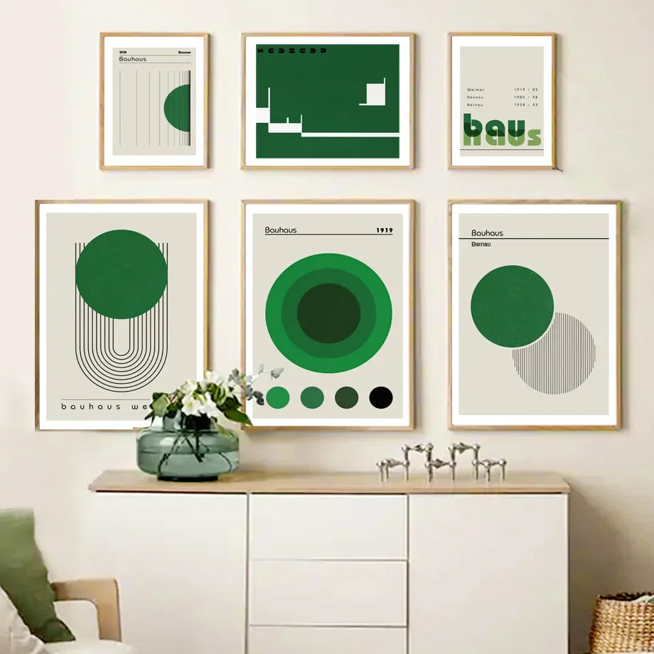 Abstract Bauhaus Canvas Wall Art Print