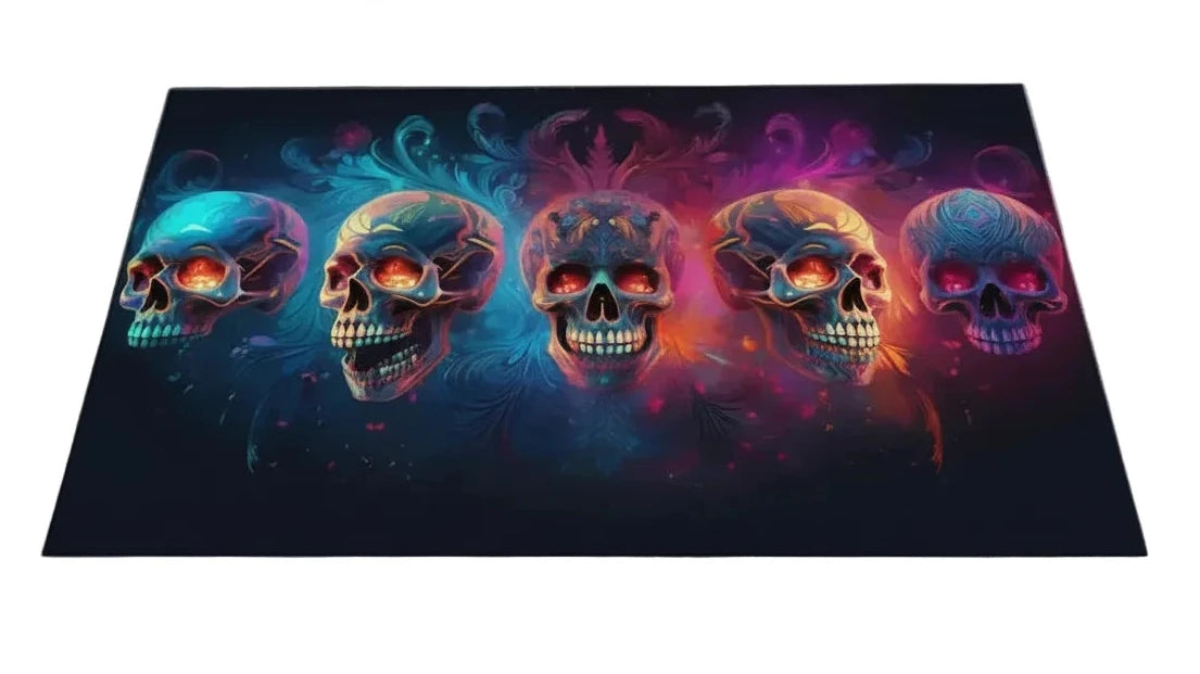 Gothic Print Flannel Doormat – Anti-Slip