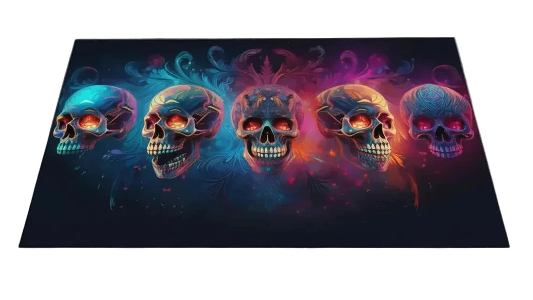 Gothic Print Flannel Doormat – Anti-Slip