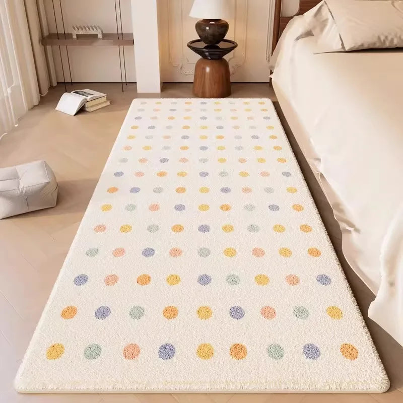 Black & White Minimalist Geometric Rug | Non-Slip Soft Area Carpet for Living Room & Bedroom