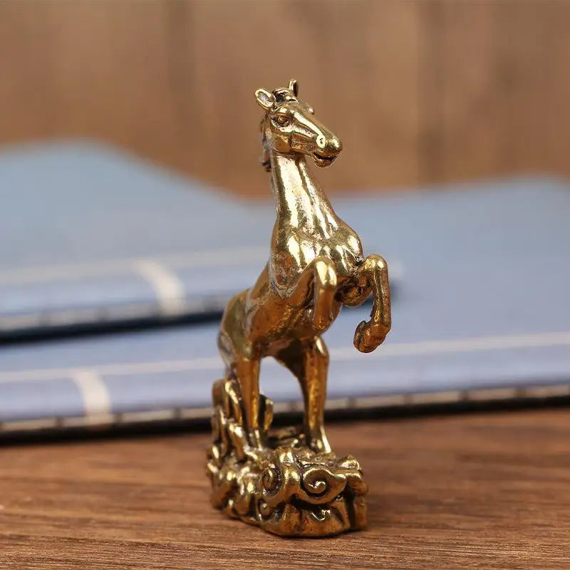 Brass Horse Figurine Sculpture
